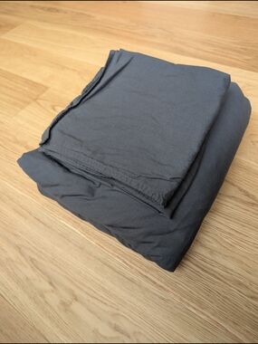H&M Home King Duvet Cover Set With Pillowcases 100% Cotton Warm Charcoal Grey 🩶